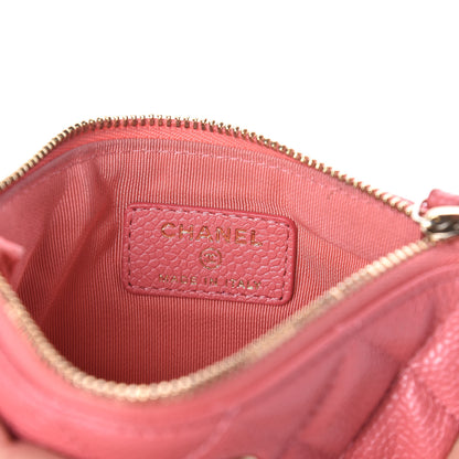 Chanel Iridescent Caviar Quilted Small Cosmetic Case Pink 6 of 9