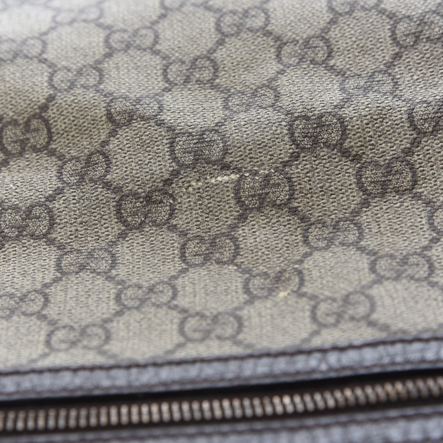 Gucci GG Plus Monogram Large Flap Messenger Bag Beige Dark Brown 9 of 12