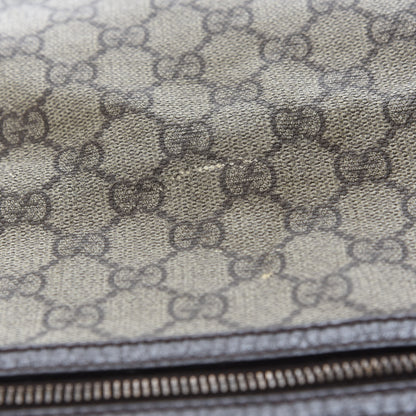 Gucci GG Plus Monogram Large Flap Messenger Bag Beige Dark Brown 9 of 12
