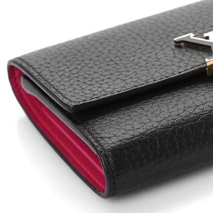 Louis Vuitton Taurillon Capucines Compact Wallet Black 7 of 10