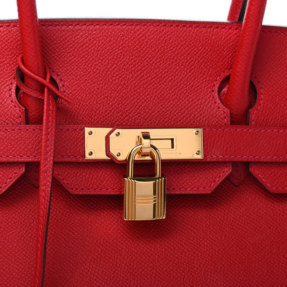 Hermes Epsom Birkin 30 Rouge Casaque 8 of 10