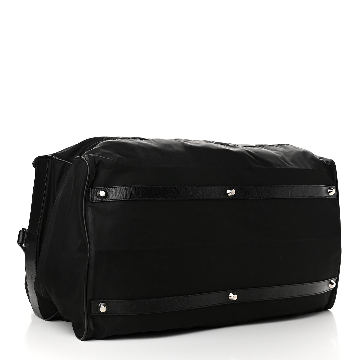 Tessuto Nylon Saffiano Viaggio Carry On Travel Bag Black