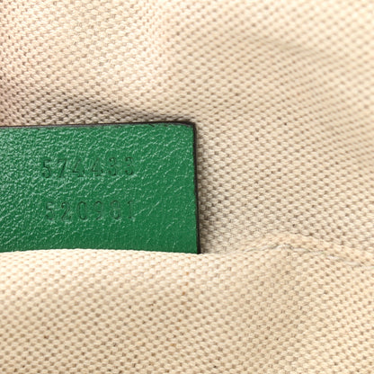Gucci Raffia Azalea Calfskin Crochet Flower Small GG Marmont Shoulder Bag Natural Ecru Green Red New Shamarock 8 of 12