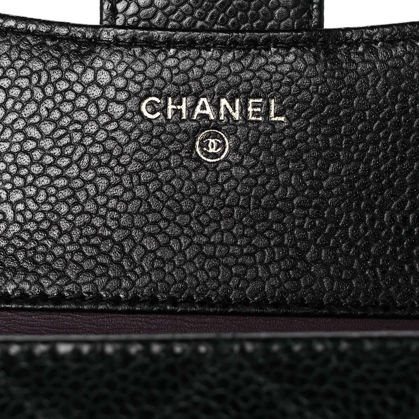Caviar Quilted Compact Flap Wallet Black