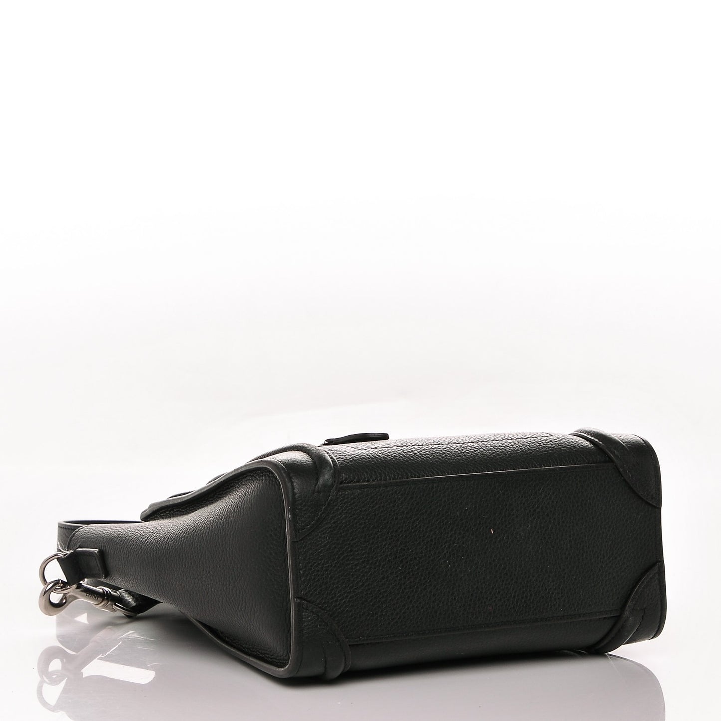 Drummed Calfskin Nano Luggage Black