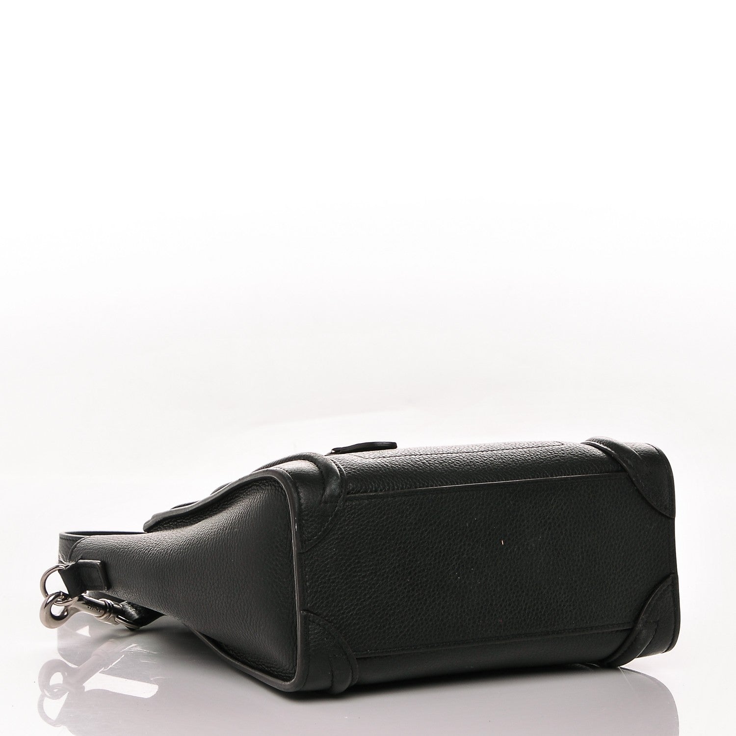 Celine Drummed Calfskin Nano Luggage Black 4 of 8