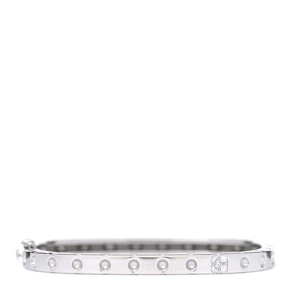 Roberto Coin 18K White Gold Diamond Pois Moi Single Row Bracelet 1 of 5