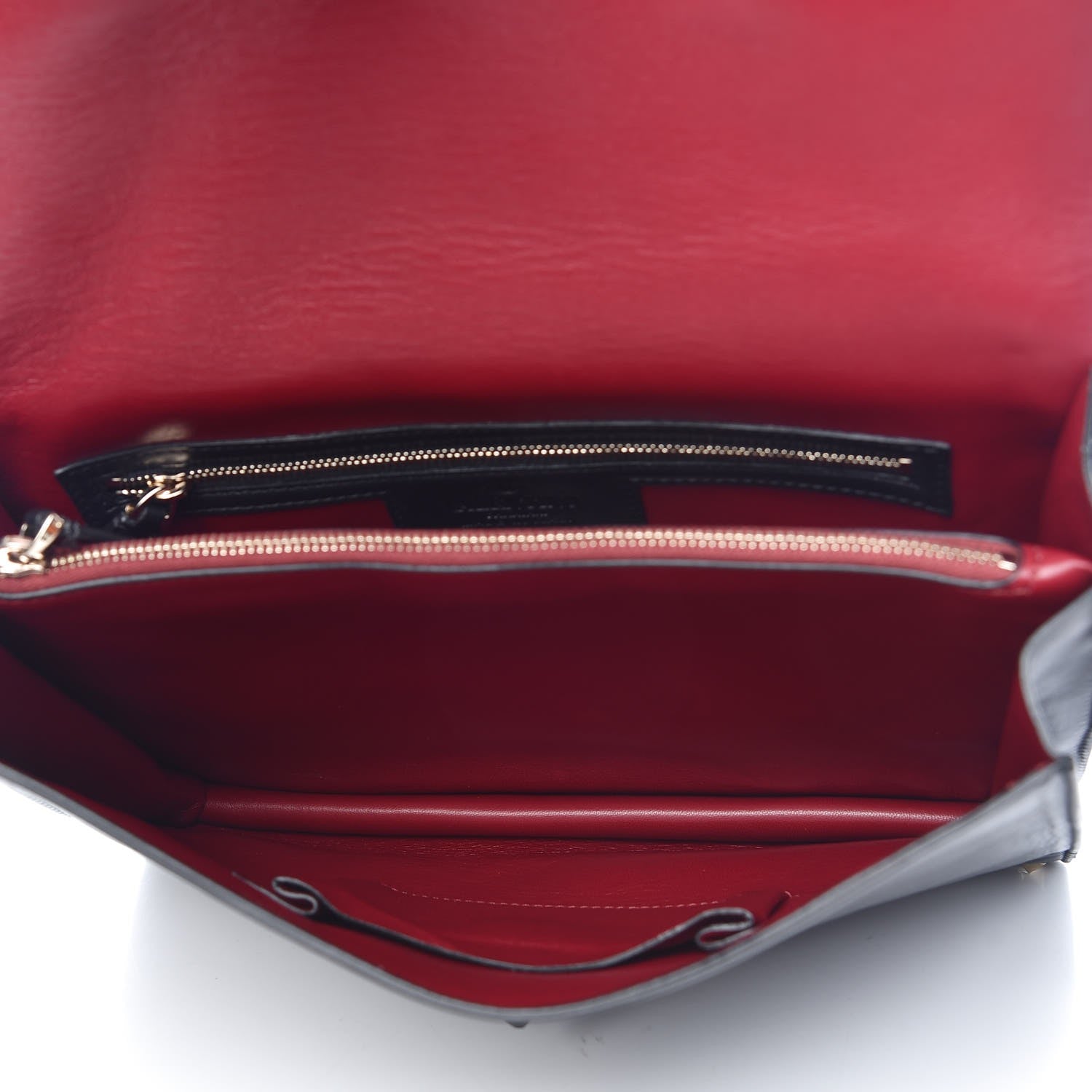Valentino Garavani Vitello Rockstud Flap Clutch Bag Black 5 of 12