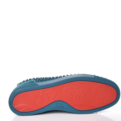 Christian Louboutin CHRISTIAN LOUBOUTIN Veau Velours Mens Louis Orlato Flat Spikes Sneakers 43.5 Amazonia 8 of 13