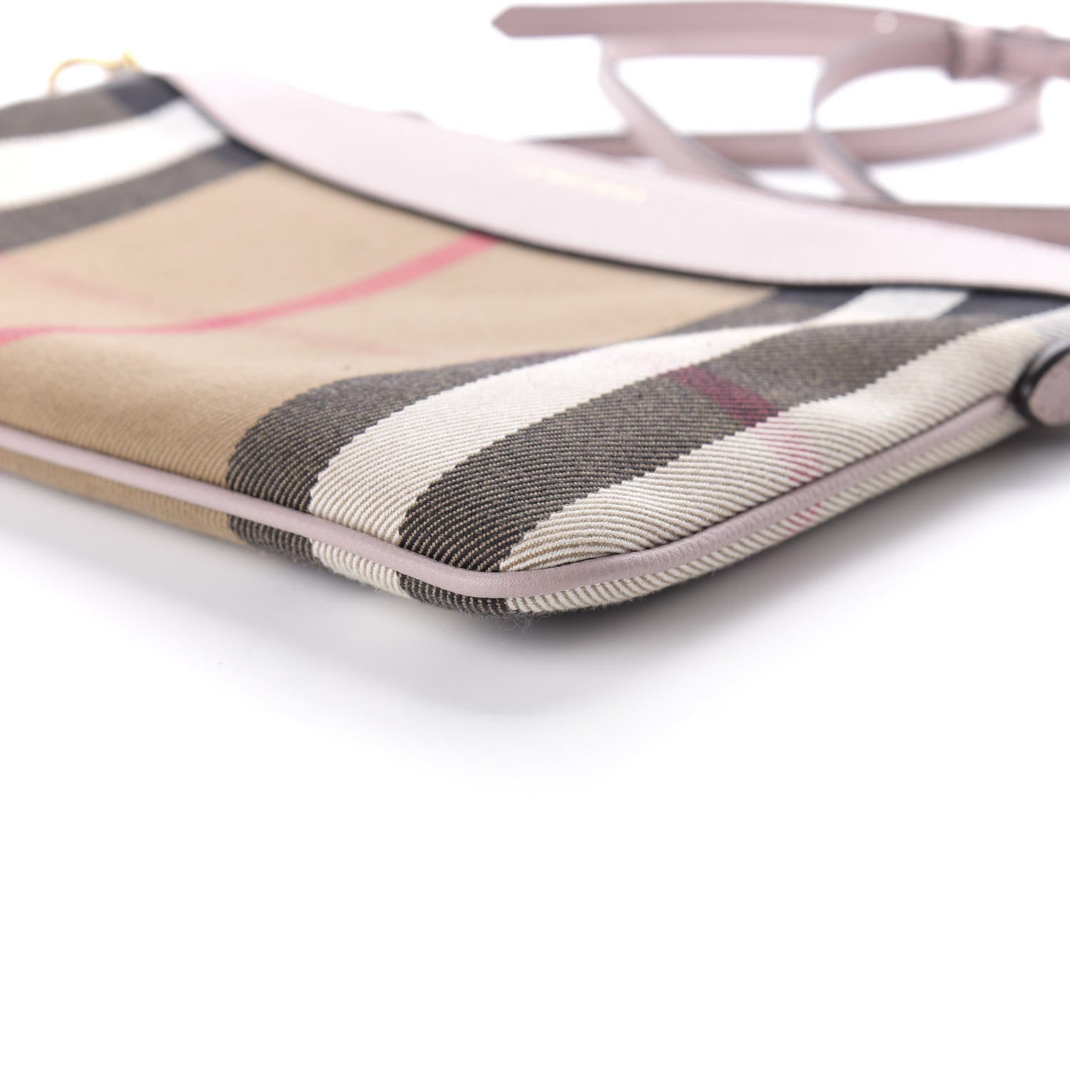 Burberry House Check Derby Peyton Crossbody Clutch Bag Pale Orchid 8 of 8