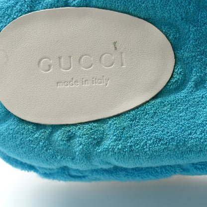 Gucci Terry Cloth GG Monogram Angelina Platform 55mm Slide Sandals 37.5 Azure 10 of 11