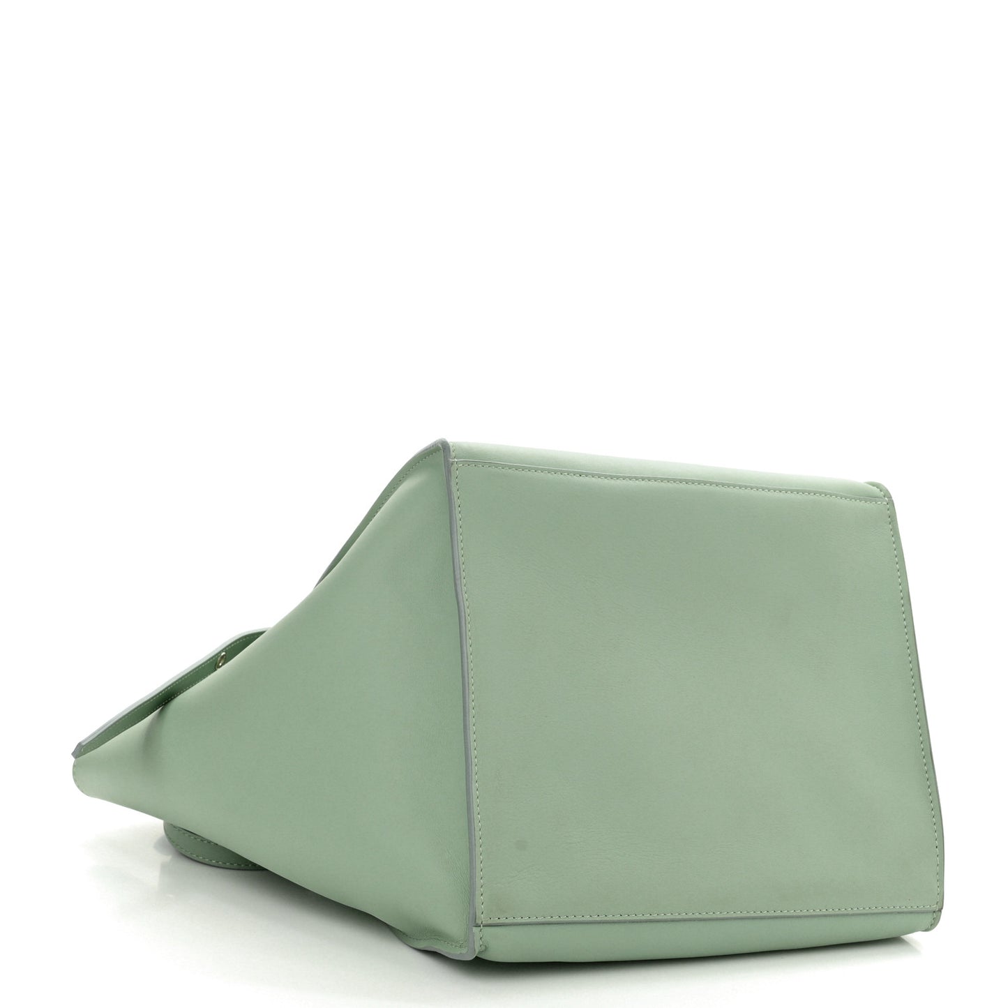 Supple Grained Calfskin Long Strap Small Big Bag Almond