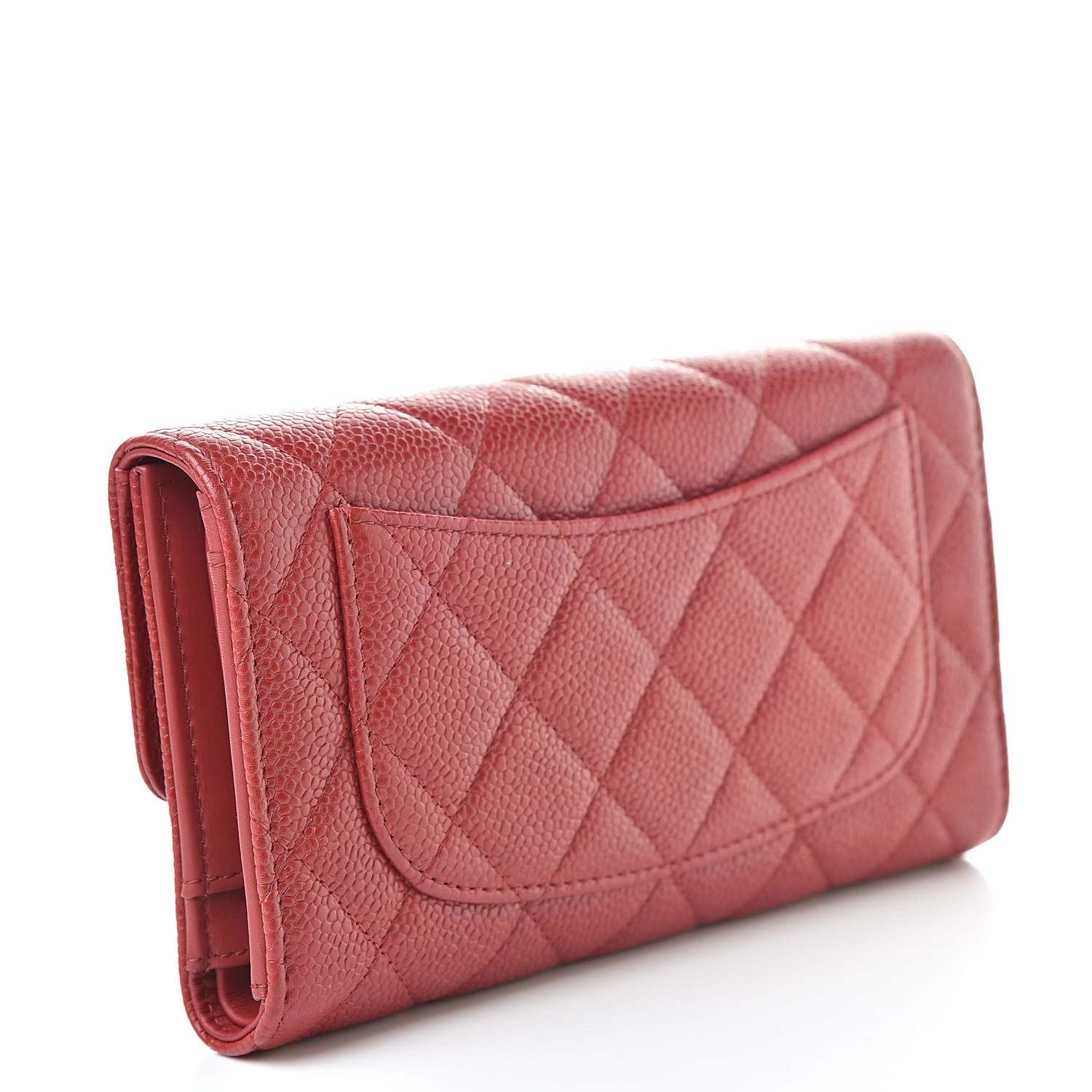 Chanel Caviar Quilted Large Flap Wallet Red 3 of 10