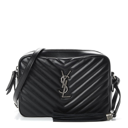 Saint Laurent Calfskin Matelasse Monogram Lou Camera Bag Black 1 of 10