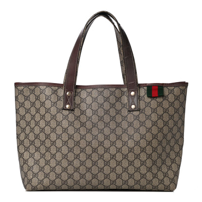 Gucci GG Plus Monogram Medium Signature Web Loop Tote Brown 1 of 9