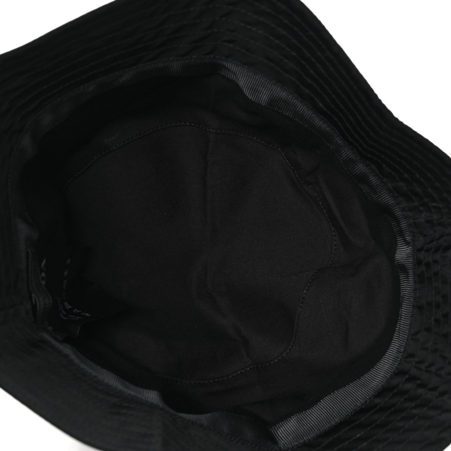 Re-Nylon Rubber Logo Bucket Hat S Black