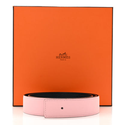 Hermes Swift Epsom Reversible 32mm Belt Strap 90 Rosa Sakura Bleu Obscur 7 of 7