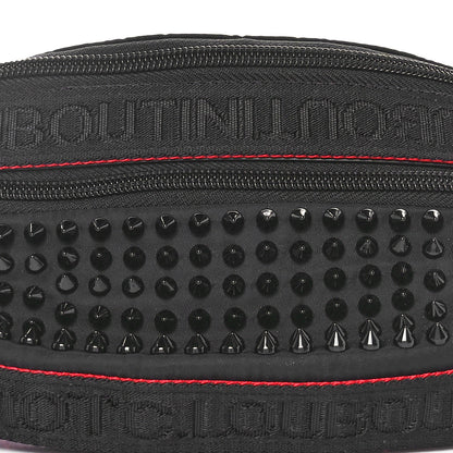 Christian Louboutin Calfskin Spiked Paris NYC Belt Bag Black 7 of 9