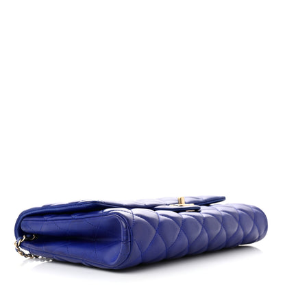 Chanel Lambskin Quilted Clutch with Chain Flap Blue 4 of 11