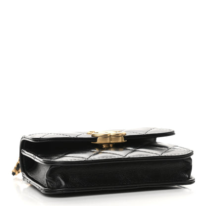 Chanel Calfskin Quilted Perfect Fit Coin Purse With Chain Black 4 of 12