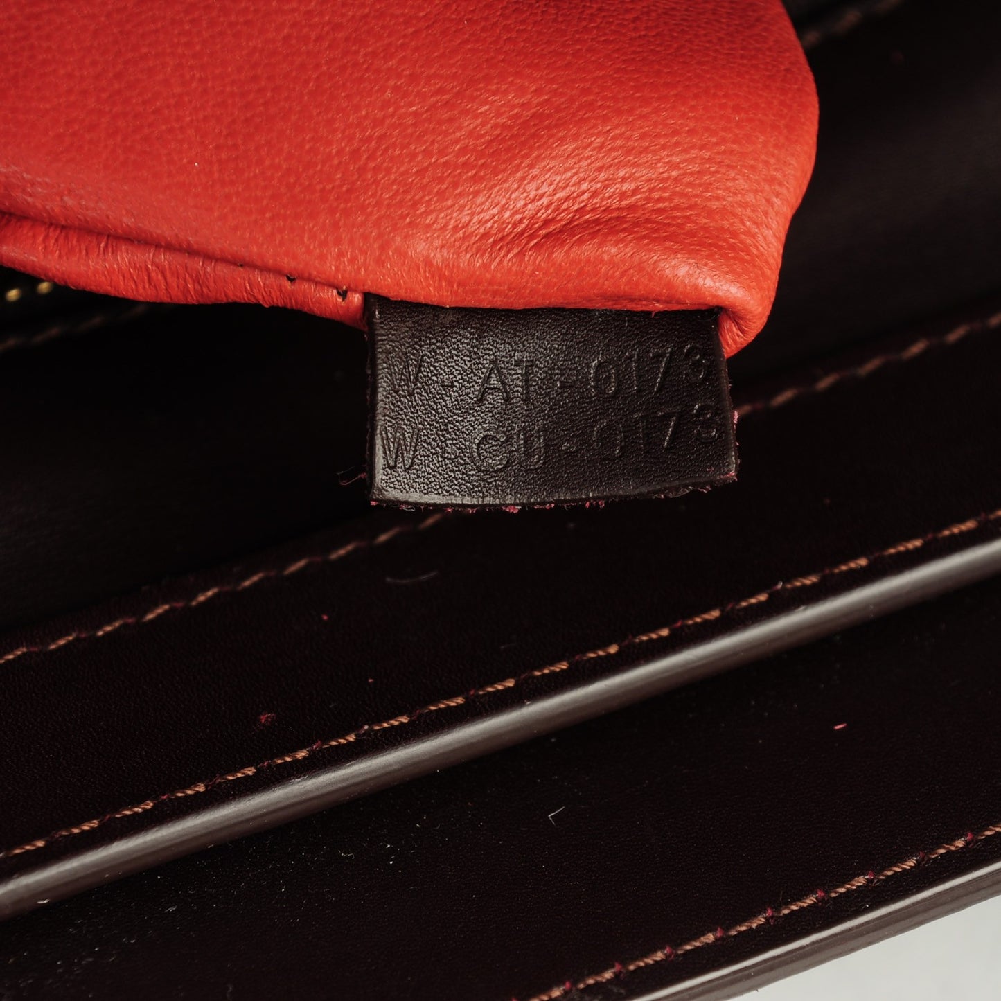 Satin Calfskin Mini Tri-Color Luggage Blood