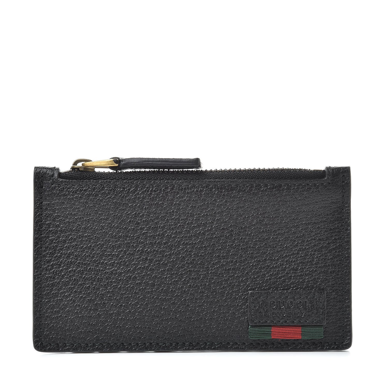 Dollar Calfskin Boar Effect Web Coin Case Card Holder Black