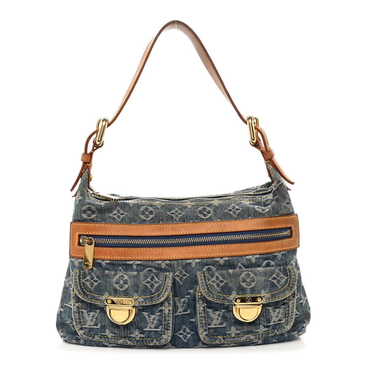 Louis Vuitton Monogram Denim Baggy PM Blue 1 of 10