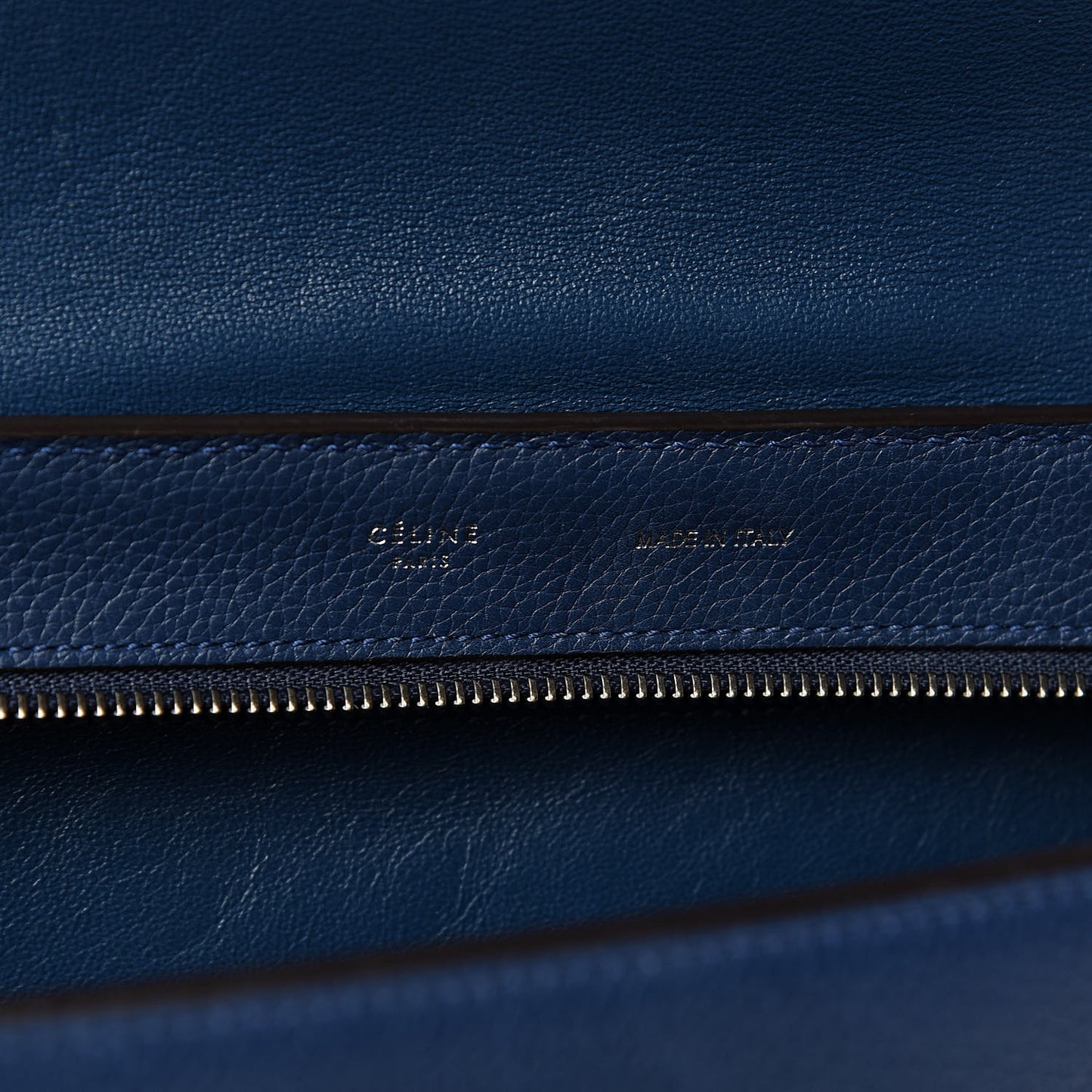 Drummed Calfskin Suede Medium Trapeze Navy
