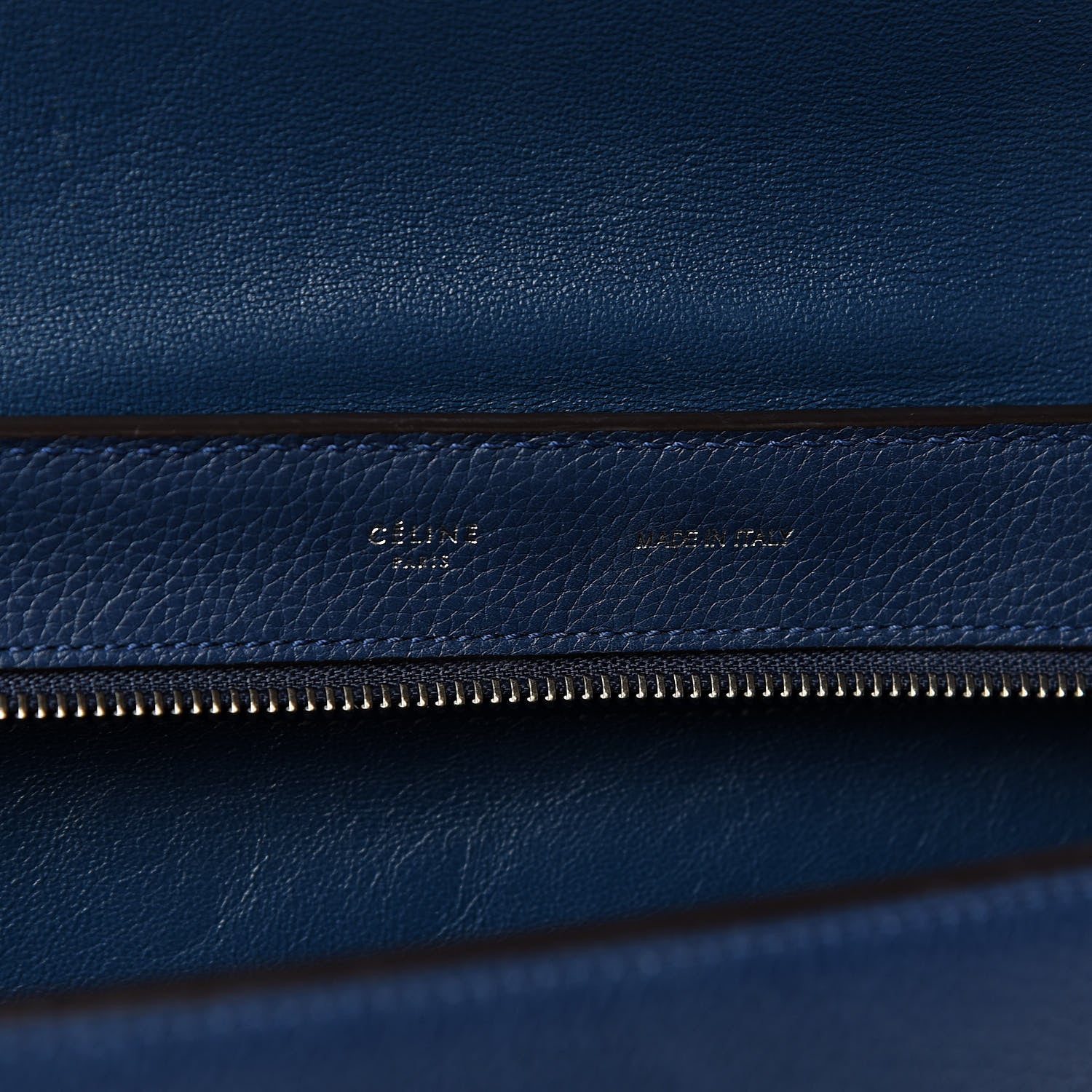 Celine Drummed Calfskin Suede Medium Trapeze Navy 6 of 18