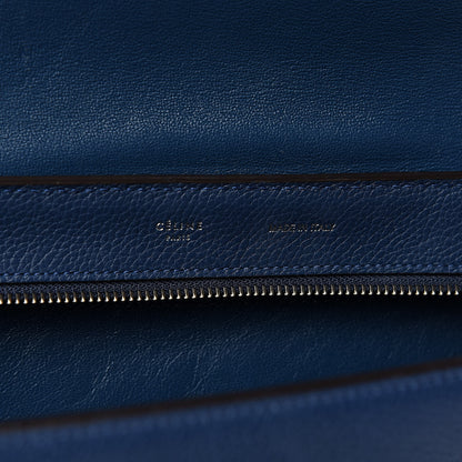 Celine Drummed Calfskin Suede Medium Trapeze Navy 6 of 18