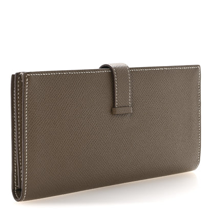Hermes Epsom Bearn Gusset Wallet Etoupe 3 of 6