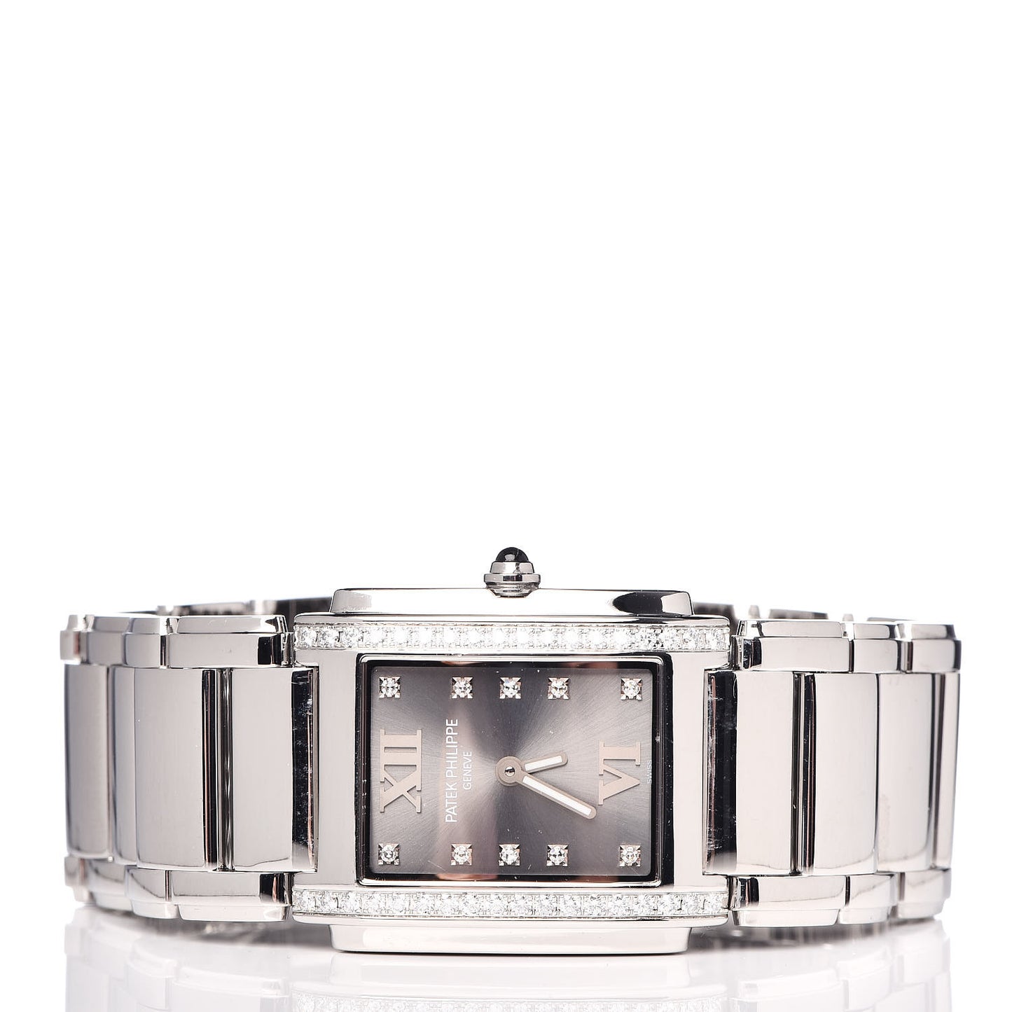 Stainless Steel Diamond 25mm Twenty-4 Quartz Watch Eternal Gray 4910/010