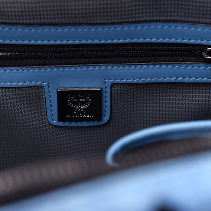 MCM Visetos Side Stud Mini Stark Backpack Blue 6 of 10