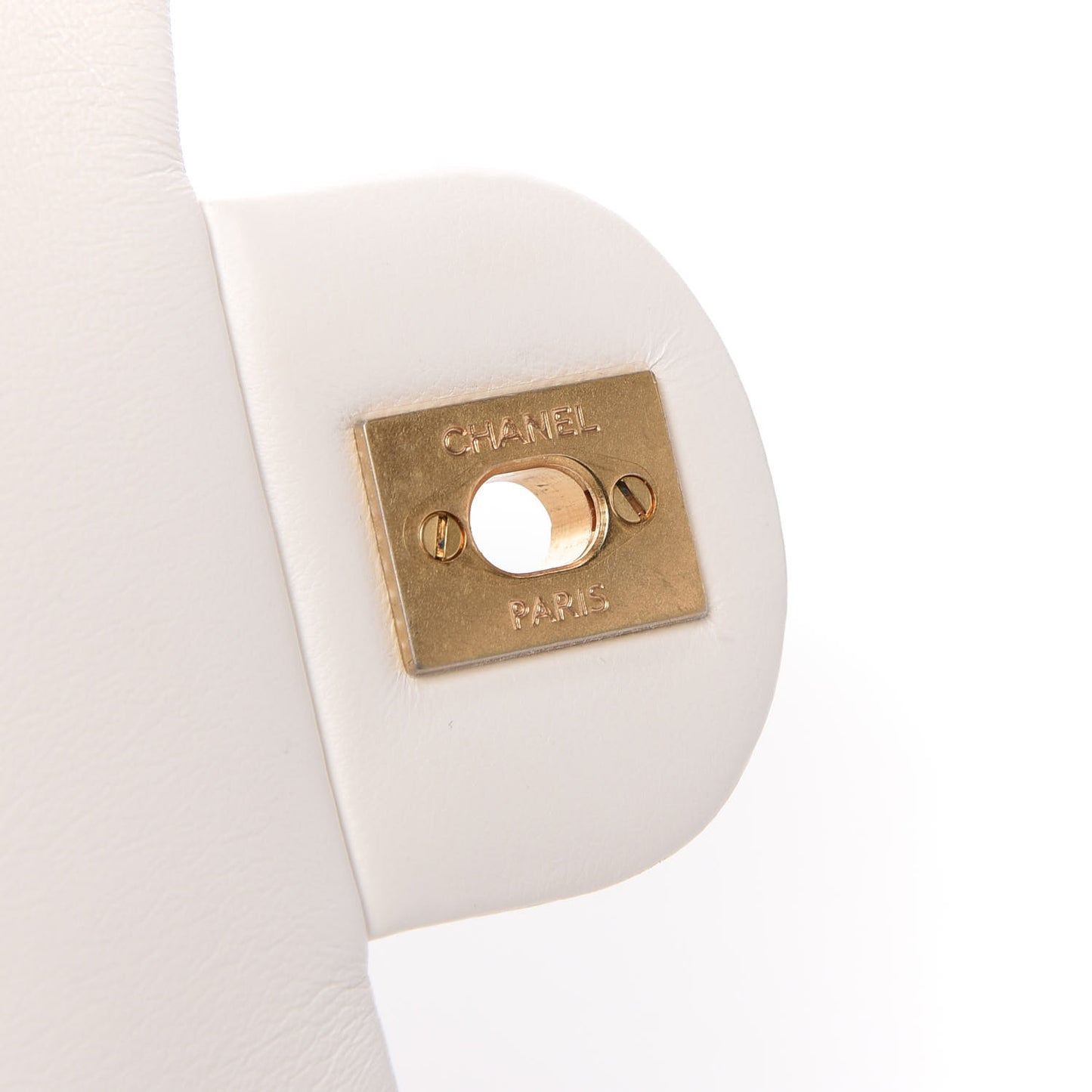 Calfskin Quilted Mini Romance Square Flap White