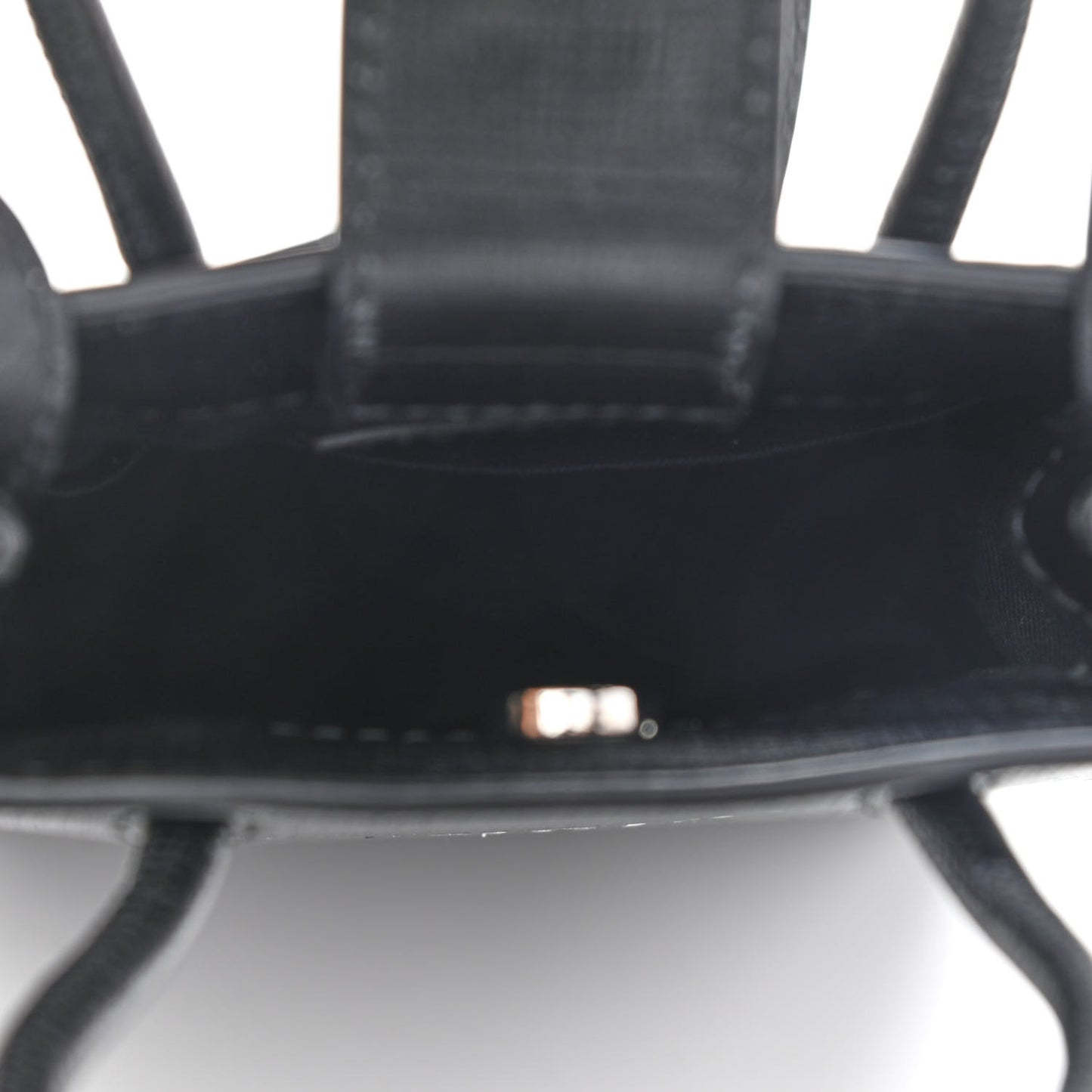 Squared Calfskin Logo Shopping Phone Holder Bag Black