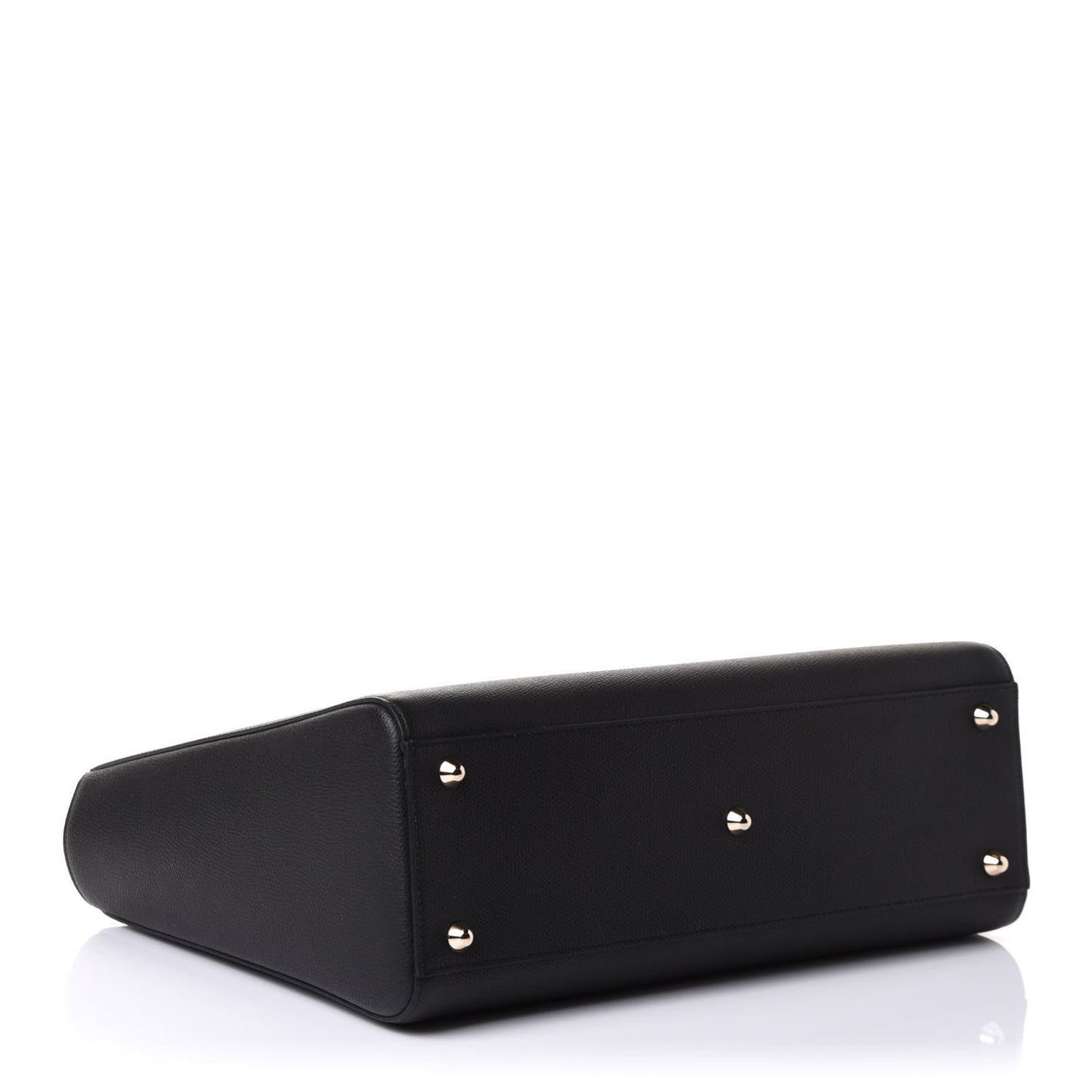 Grained Calfskin Large Lady Dior Black