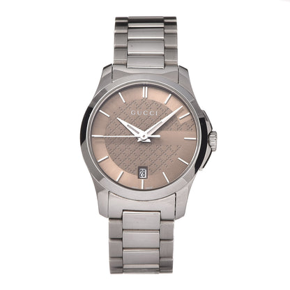 Gucci Stainless Steel 27mm G-Timeless Quartz Watch Brown 1 of 8