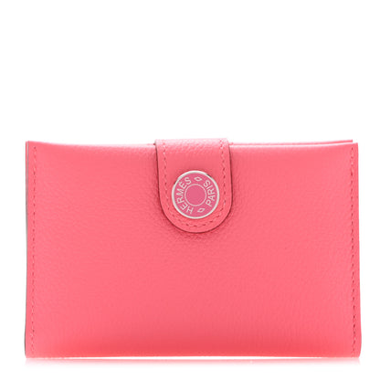Hermes Evercolor RMS Card Holder Rose Azalee 1 of 8