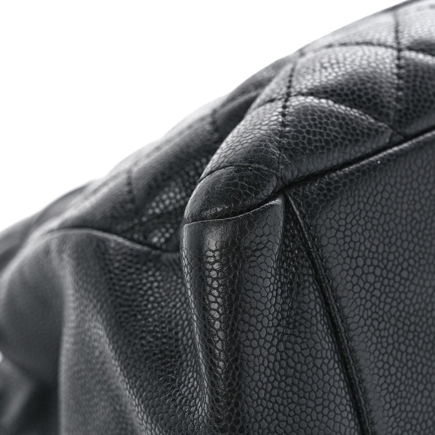 Caviar Quilted Grand Shopping Tote GST Black