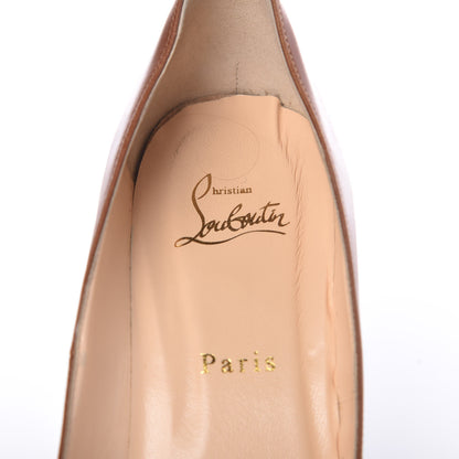 Christian Louboutin Calfskin Ron Ron Zeppa 85 Wedges 40.5 Cognac 9 of 11