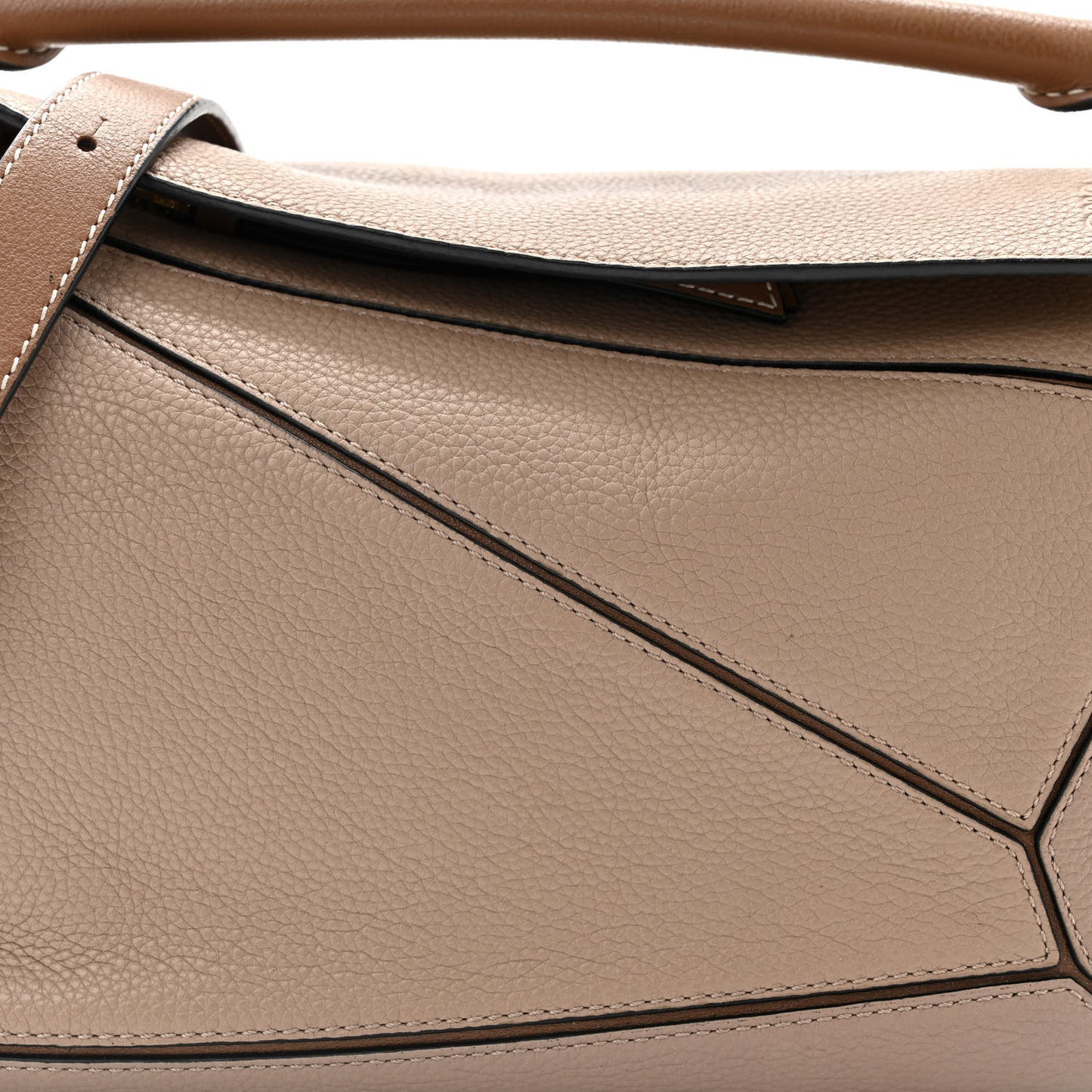 Grained Calfskin Small Puzzle Bag Sand Mink