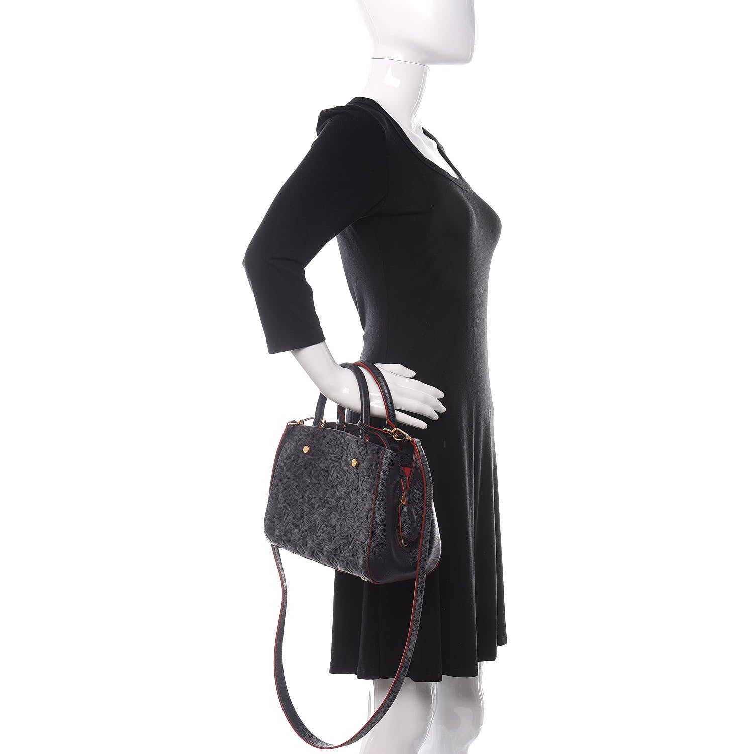 Louis Vuitton Empreinte Montaigne BB Marine Rouge 3 of 11