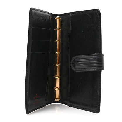 Louis Vuitton Epi Small Ring Agenda Cover Black 5 of 7