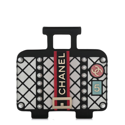 Chanel Resin Pearl Suitcase CC Brooch Multicolor 1 of 4