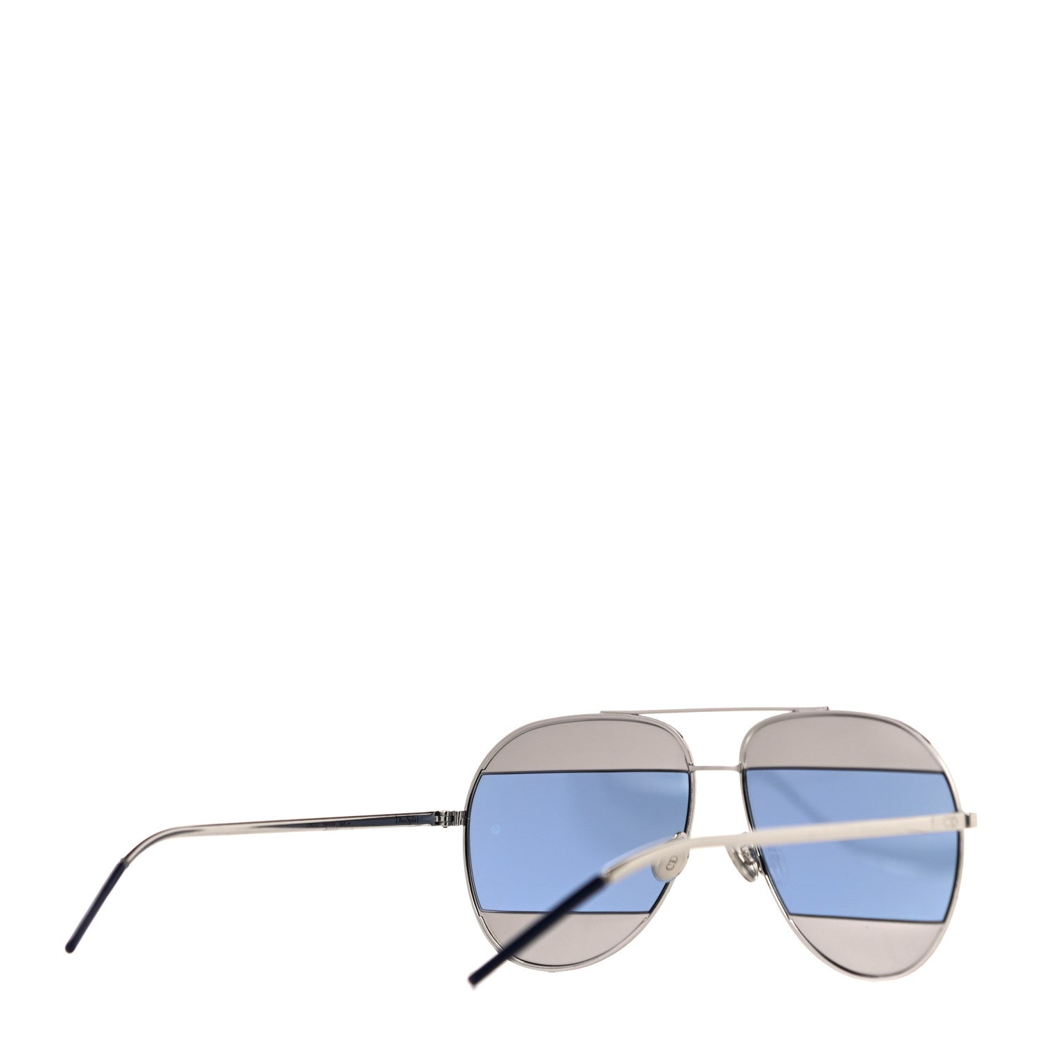 Christian Dior Split 1 Aviator Sunglasses Blue Silver 3 of 7