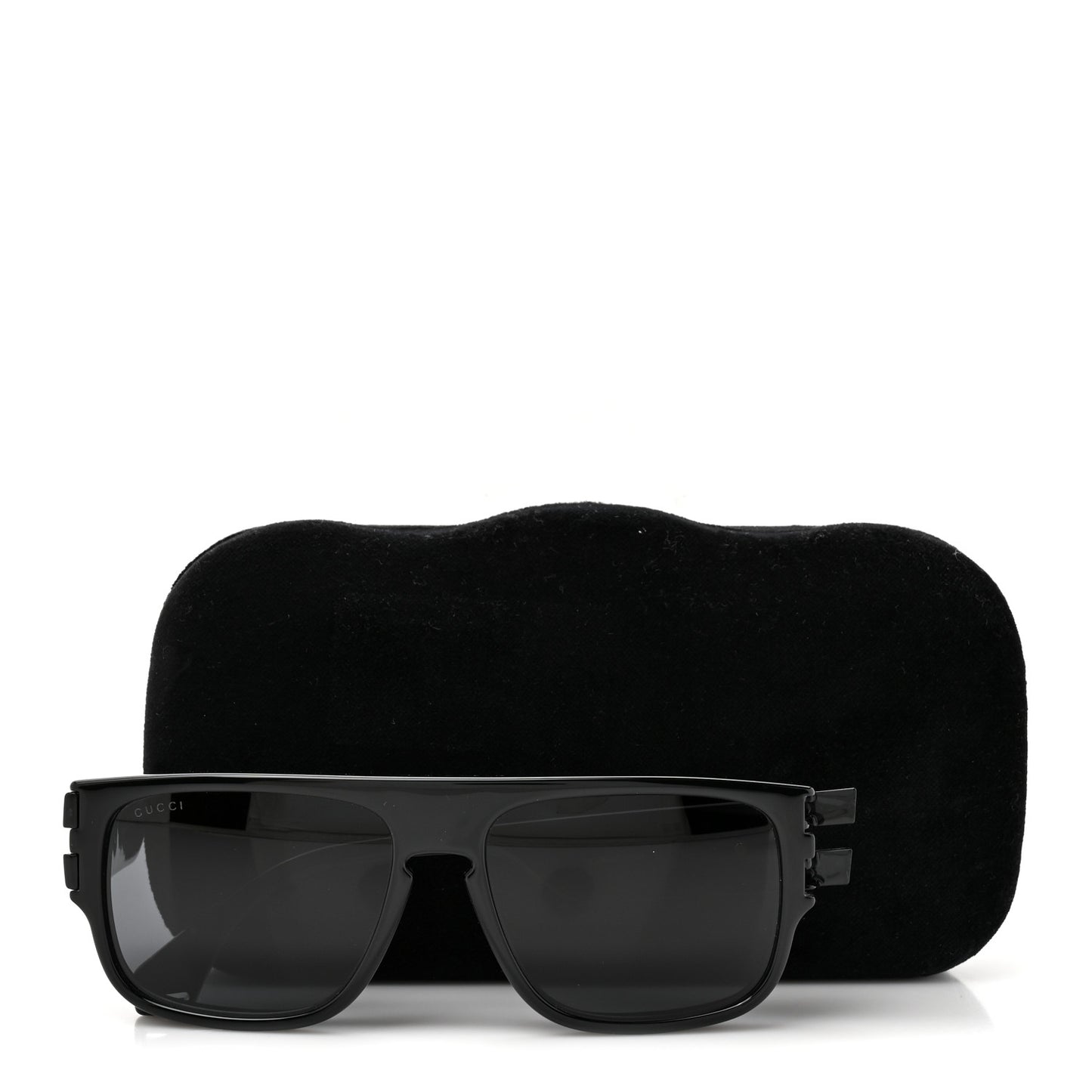Acetate Rectangle Frame Web Sunglasses GG0664S Black