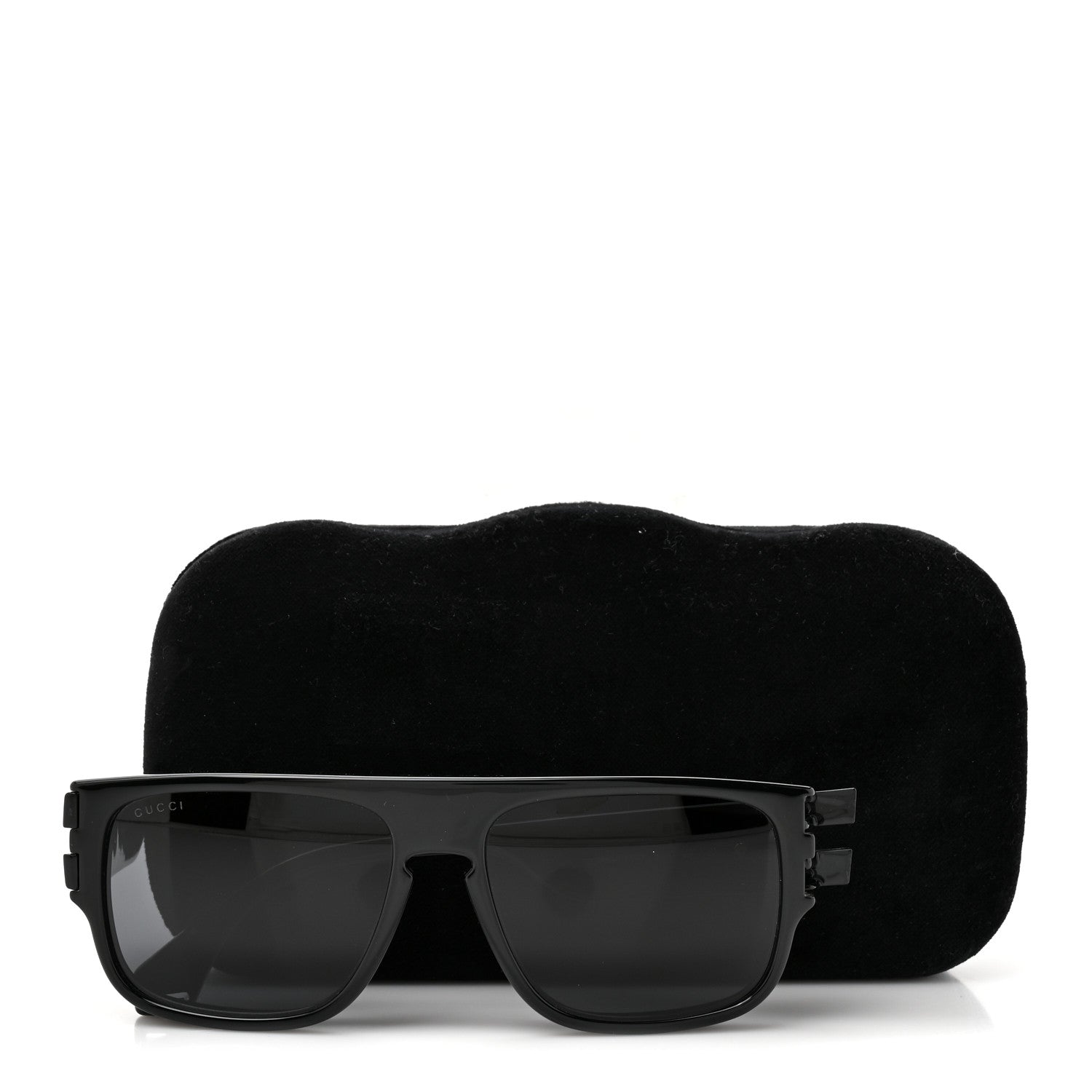 Gucci Acetate Rectangle Frame Web Sunglasses GG0664S Black 8 of 8