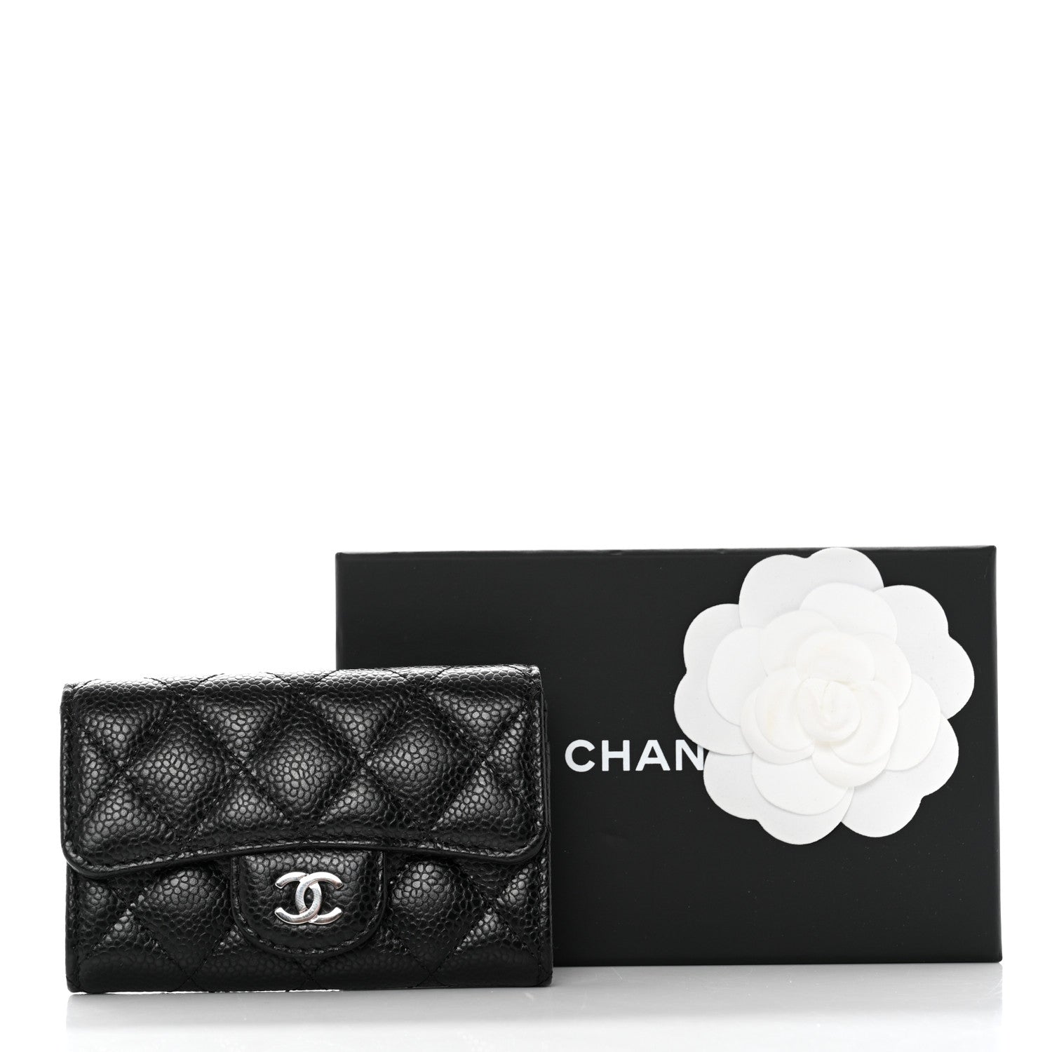 Chanel Caviar Quilted Flap Card Holder Black 9 of 9