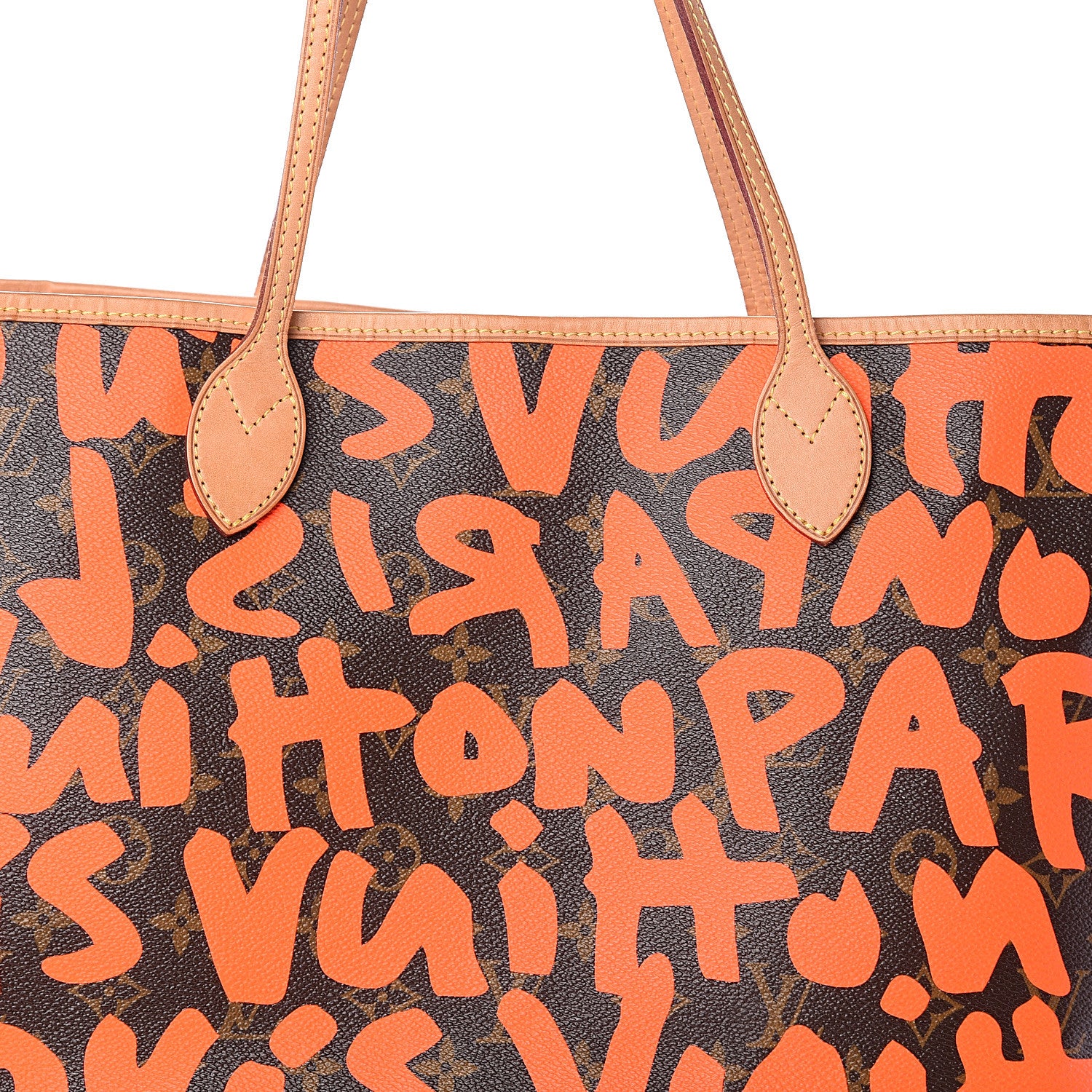 Louis Vuitton Monogram Graffiti Neverfull GM Orange 7 of 9