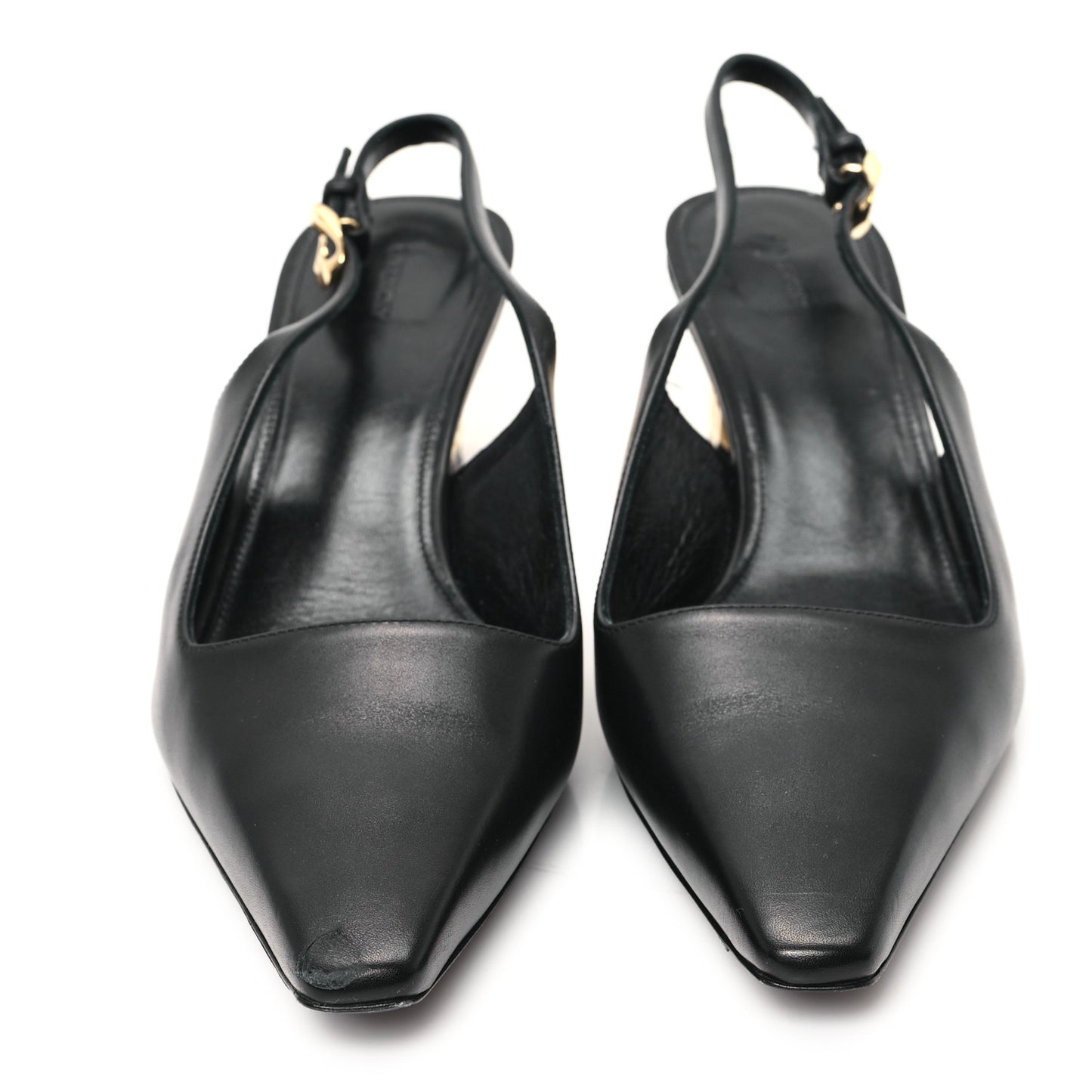 Calfskin G Cube 50mm Slingback Pumps 39 Black